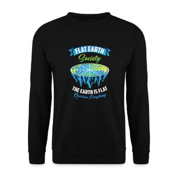 Flat Earth Flat Earth Conspiracy Theory Globe - Unisex Sweatshirt - black - Front - Alina (178cm) & Michal (187cm)