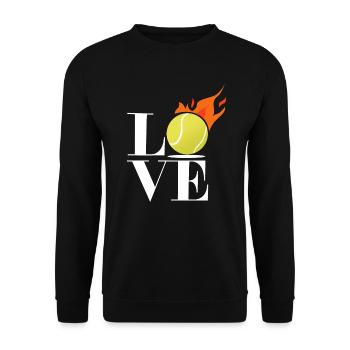 Tennis LOVE Amour Sport Tennis - Sweat-shirt Unisexe - noir - Devant - Alina (178cm) & Michal (187cm)