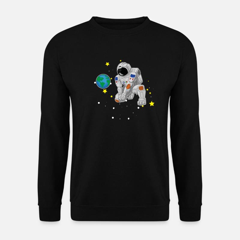 Volley-ball jouant l'astronaute cadeau de l'espace - Sweat-shirt Unisexe - noir