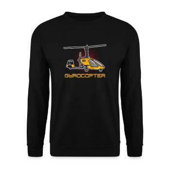 Gyrocopter Gyrokopter Tragschrauber Geschenk 0221 - Unisex Pullover - Schwarz - Vorne - Alina (178cm) & Michal (187cm)