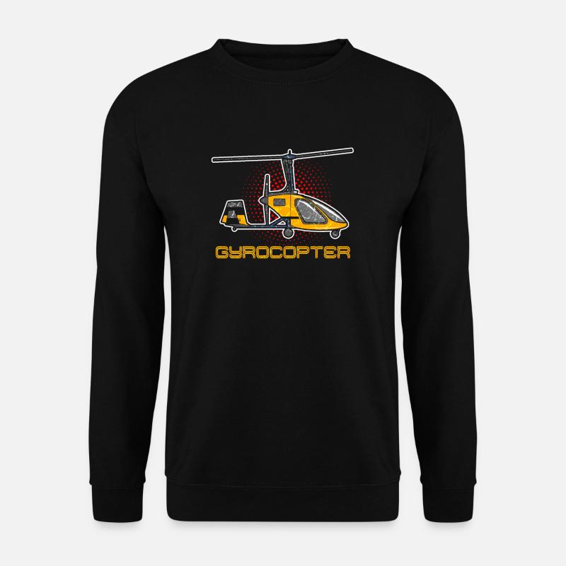 Gyrocopter Gyrokopter Tragschrauber Geschenk 0221 - Unisex Pullover - Schwarz
