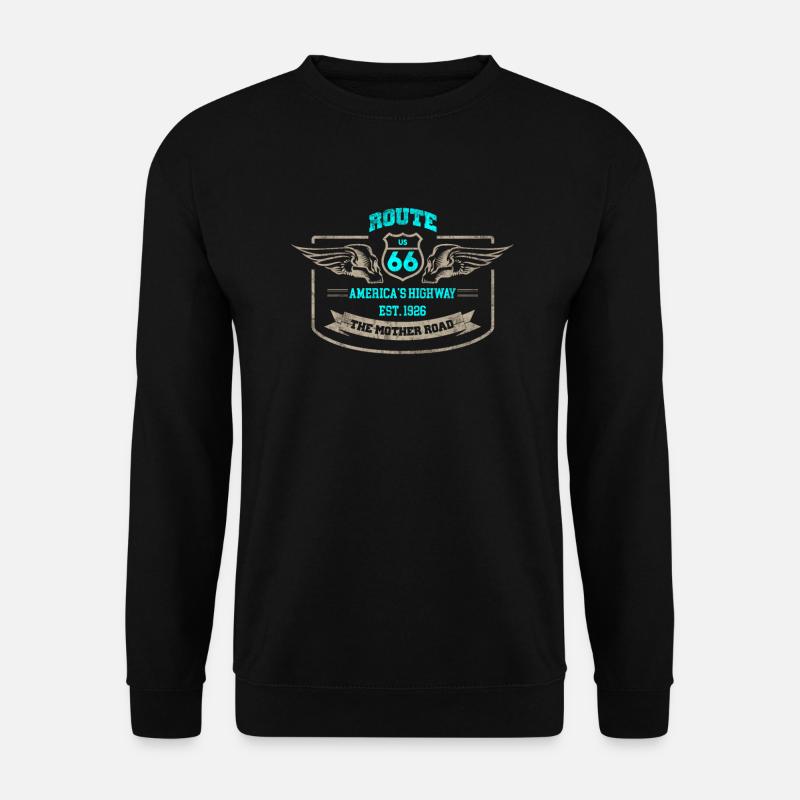 Route 66 America´s Highway - Unisex Pullover - Schwarz