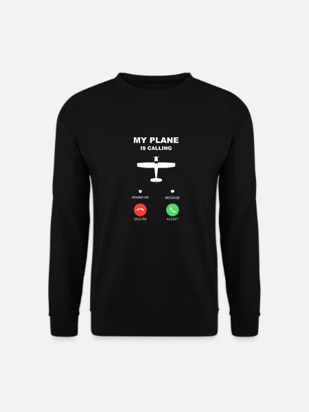 plane call pilot flying - Unisex Sweatshirt - black