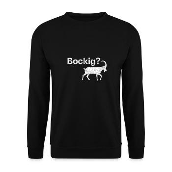 schlechte Laune Zicke Bockig Ziege Bock Geschenk - Unisex Pullover - Schwarz - Vorne - Alina (178cm) & Michal (187cm)