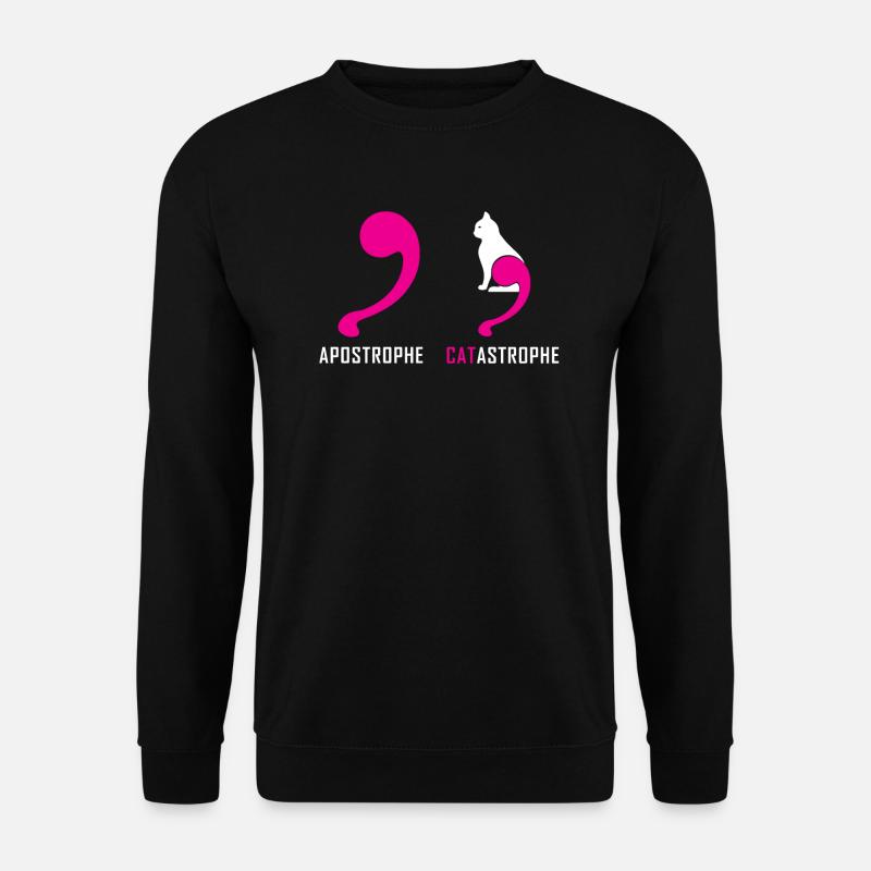 Apostrophe Catastrophe - Unisex Pullover - Schwarz