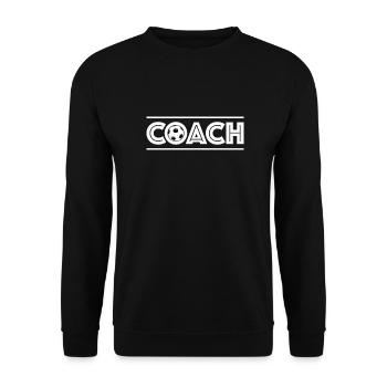 soccer coach coach - Unisex Sweatshirt - black - Front - Alina (178cm) & Michal (187cm)
