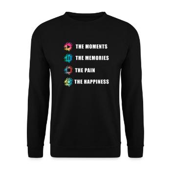 Tapedeck: Moments, Memories, Pain, Happiness - Unisex Pullover - Schwarz - Vorne - Alina (178cm) & Michal (187cm)