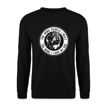 Rottweiler funny gift shirt - Unisex Sweatshirt - black - Front - Alina (178cm) & Michal (187cm)