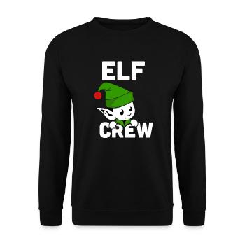 ELF CREW - Unisex Sweatshirt - black - Front - Alina (178cm) & Michal (187cm)