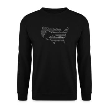 Billard Drapeau Américain Billard Cadeau - Sweat-shirt Unisexe - noir - Devant - Alina (178cm) & Michal (187cm)