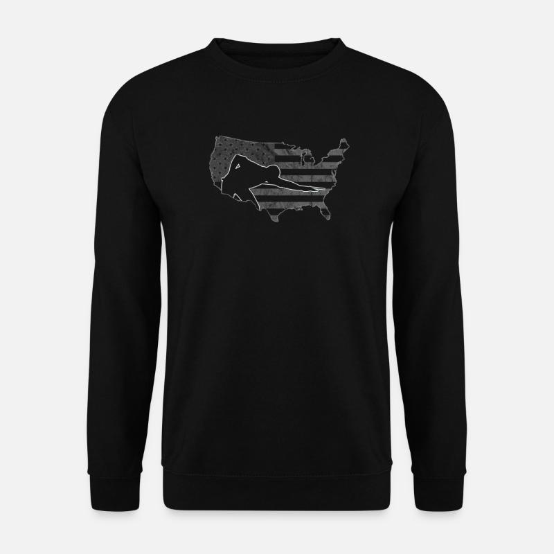 Billard Drapeau Américain Billard Cadeau - Sweat-shirt Unisexe - noir