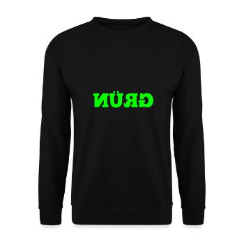 witziger Spruch Grün Auto fahren Ampel Spiegel - Unisex Pullover - Schwarz - Vorne - Alina (178cm) & Michal (187cm)