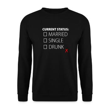 Alcool Beer Drunk Single Drôle Cadeau - Sweat-shirt Unisexe - noir - Devant - Alina (178cm) & Michal (187cm)
