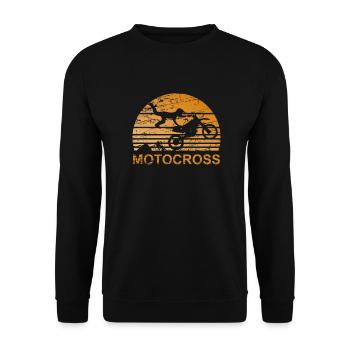 Motocross sunset - motorcycle, dirtbike - Unisex Sweatshirt - black - Front - Alina (178cm) & Michal (187cm)