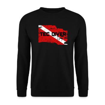 TEC DIVER - Sweat-shirt Unisexe - noir - Devant - Alina (178cm) & Michal (187cm)