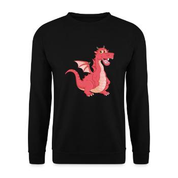 Dragon - Unisex Sweatshirt - black - Front - Alina (178cm) & Michal (187cm)
