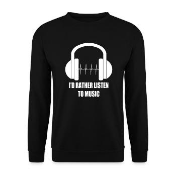 Heartbeat Headphone Heartbeat Headphone Gift - Unisex Sweatshirt - black - Front - Alina (178cm) & Michal (187cm)