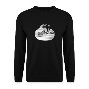 Curling curling stone - Unisex Sweatshirt - black - Front - Alina (178cm) & Michal (187cm)