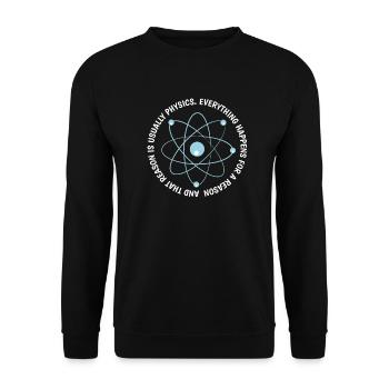 Cadeau drôle de science physique magie religion - Sweat-shirt Unisexe - noir - Devant - Alina (178cm) & Michal (187cm)