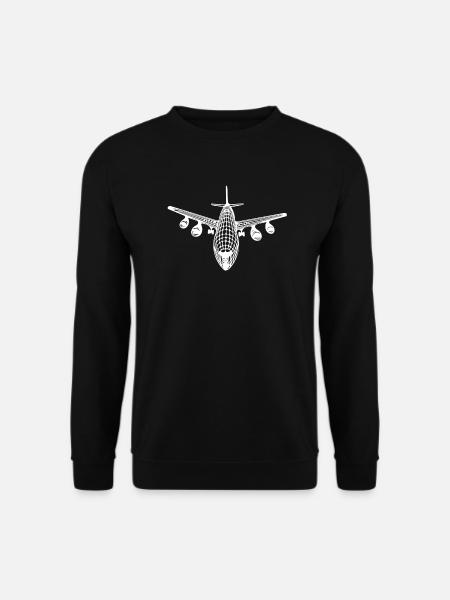 Flugzeug - Unisex Pullover - Schwarz