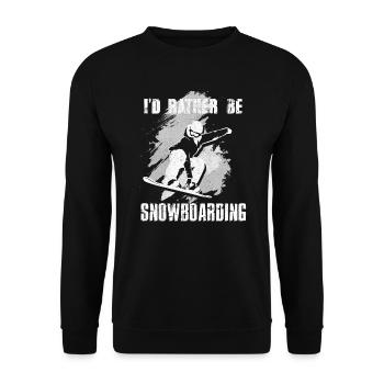 Faire du ski sur neige Faire de la planche à neige - Sweat-shirt Unisexe - noir - Devant - Alina (178cm) & Michal (187cm)