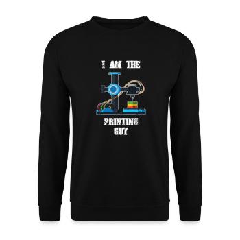 3D Print Gift Funny Quote I 3D Printed - Unisex Sweatshirt - black - Front - Alina (178cm) & Michal (187cm)
