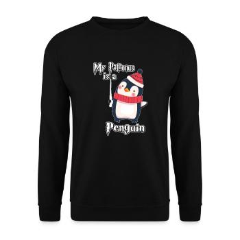 Patronus Pingouin - Sweat-shirt Unisexe - noir - Devant - Alina (178cm) & Michal (187cm)