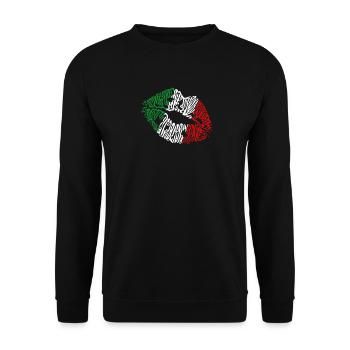 Baiser d'Italie - Sweat-shirt Unisexe - noir - Devant - Alina (178cm) & Michal (187cm)