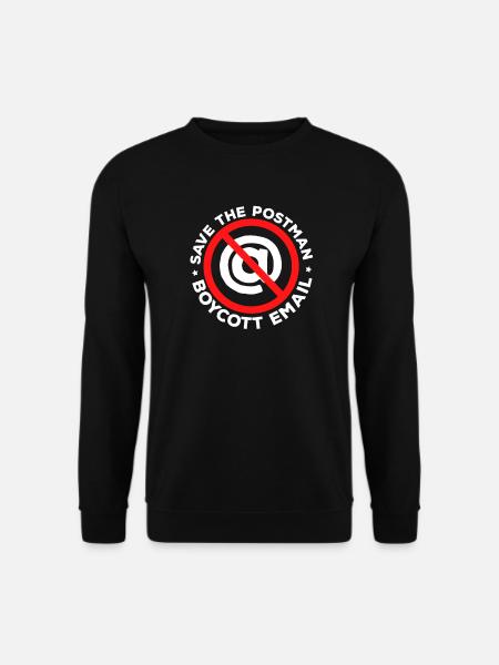 Boycott E-mail - Briefträger, Postmann, Bote - Unisex Pullover - Schwarz