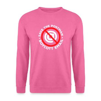 Boycott E-mail - Briefträger, Postmann, Bote - Unisex Pullover - Pink - Vorne