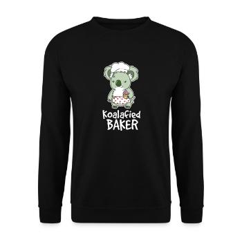 Koalafied Baker Food Cupcakes Bread Lover Cute - Unisex Sweatshirt - black - Front - Alina (178cm) & Michal (187cm)