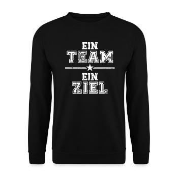 team - Unisex Sweatshirt - black - Front - Alina (178cm) & Michal (187cm)