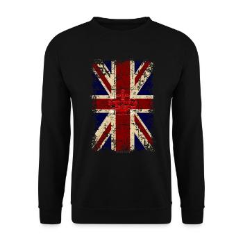 Union Jack - Look d'occasion - Édition Vintage - Sweat-shirt Unisexe - noir - Devant - Alina (178cm) & Michal (187cm)