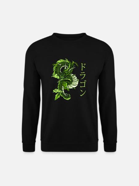 Traditional Chinese Dragon. Aesthetic Grunge - Unisex Sweatshirt - black