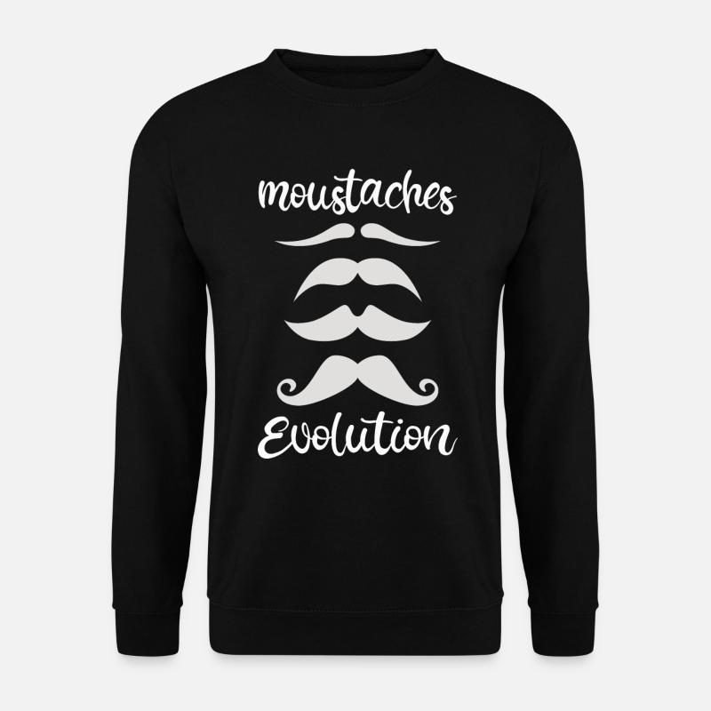 Moustache evolution - Unisex Sweatshirt - black