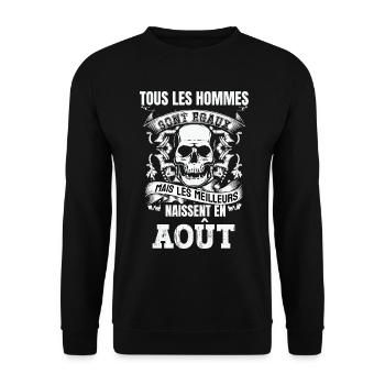 les meilleurs naissent en août - Sweat-shirt Unisexe - noir - Devant - Alina (178cm) & Michal (187cm)