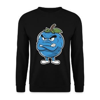 Blaubeere - Unisex Pullover - Schwarz - Vorne - Alina (178cm) & Michal (187cm)