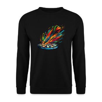 Darts Splash - Unisex Sweatshirt - black - Front - Alina (178cm) & Michal (187cm)