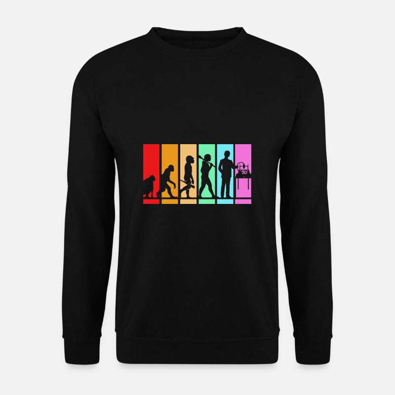 3D Druck - Unisex Pullover - Schwarz