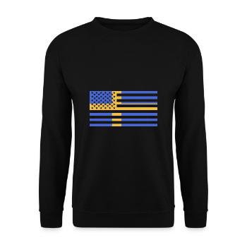 Sweden Swedish - Unisex Sweatshirt - black - Front - Alina (178cm) & Michal (187cm)