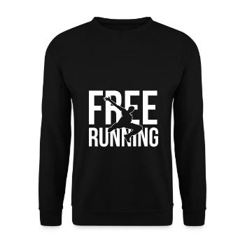 Parkour Freerunning Parcour Free Runner Geschenk - Unisex Pullover - Schwarz - Vorne - Alina (178cm) & Michal (187cm)