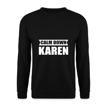 Karen - Sweat-shirt Unisexe - noir - Devant - Alina (178cm) & Michal (187cm)