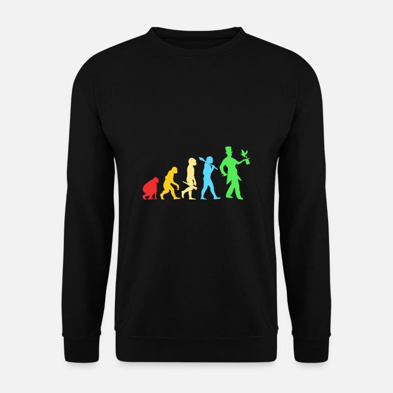 Zauberer Magie Magier Evolution - Unisex Pullover - Schwarz