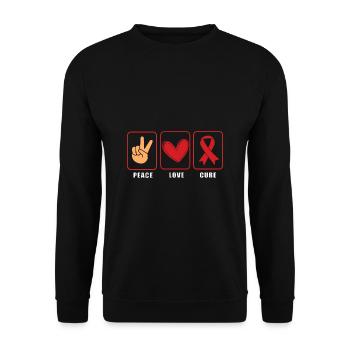Hémophilie Hémophilie Hémophilie - Sweat-shirt Unisexe - noir - Devant - Alina (178cm) & Michal (187cm)