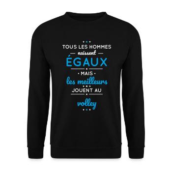 Hommes égaux les meilleurs jouent au volley - Sweat-shirt Unisexe - noir - Devant - Alina (178cm) & Michal (187cm)