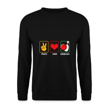 Bowling - Unisex Pullover - Schwarz - Vorne - Alina (178cm) & Michal (187cm)