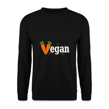 Karotte Gemüse - Unisex Pullover - Schwarz - Vorne - Alina (178cm) & Michal (187cm)