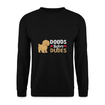 Goldendoodle - Unisex Sweatshirt - black - Front - Alina (178cm) & Michal (187cm)