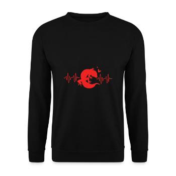 Leopard Gecko - Unisex Pullover - Schwarz - Vorne - Alina (178cm) & Michal (187cm)