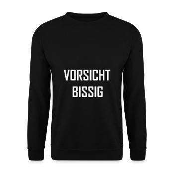 be careful biting - Unisex Sweatshirt - black - Front - Alina (178cm) & Michal (187cm)